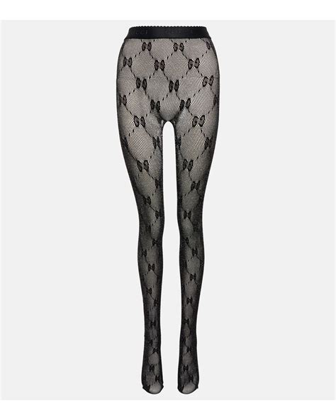 gucci gg fishnet tights|Gucci trousers and tights.